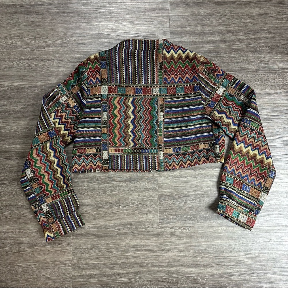 Final Sale: Colorful Geometric Patterned Jacket - Picture 3 of 7